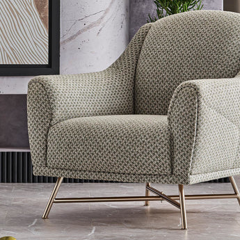 Fotoliu Britta, picioare metal