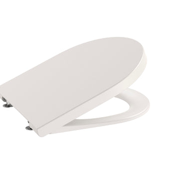 Capac WC Inspira Beige compact, SUPRALIT®, cu inchidere amortizata, forma rotunda