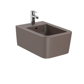 Bideu suspendat, din portelan, forma patrata