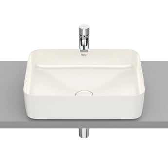 Lavoar pe blat FINECERAMIC®, forma patrata, 50 cm, Beige