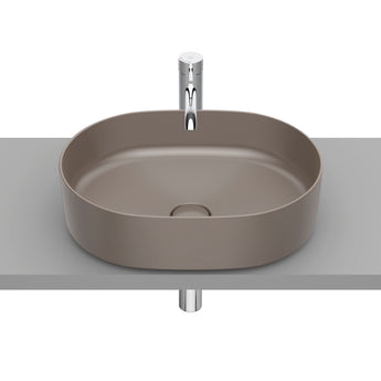 Lavoar pe blat FINECERAMIC® - ROUND (ROTUND), 50 cm, Coffee