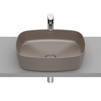 Lavoar pe blat FINECERAMIC® - SOFT (ROTUNJIT), 50 cm, Coffee