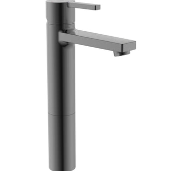 Baterie lavoar NAIA cu pipa inalta, fara ventil, tehnologie Cold Start, inaltime XL, Black Titanium