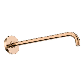 Brat drept de perete pentru palaria de dus, 400 mm, Rose Gold