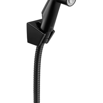 Dus igienic, montaj pe perete. Include dus de mana, suport dus, furtun flexibil din metal de 1,2 m, Black Matt