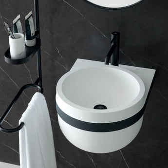 Lavoar KRION ARO 48 cm, White/Black