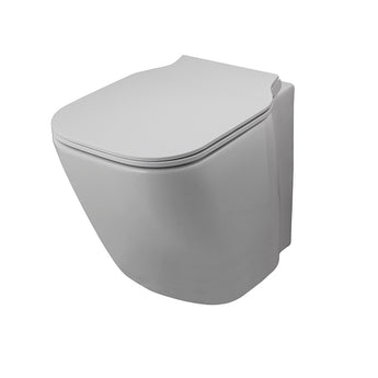 Vas WC Essence C - compact - pe podea, din portelan, Rimless®, white matt