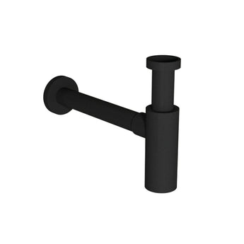 Conector de evacuare Round pentru lavoare, Negru mat