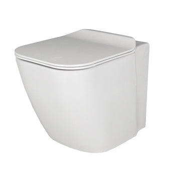 Vas WC Essence C pe podea, din portelan, Rimless®, white matt