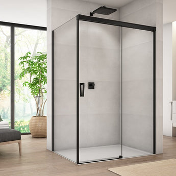 Cabina de dus CADURA, usa culisanta din 2 piese + 2x perete lateral fix, 1000 x 2000 cm