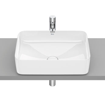 Lavoar pe blat FINECERAMIC® - SQUARE (PATRAT), 50 cm, White