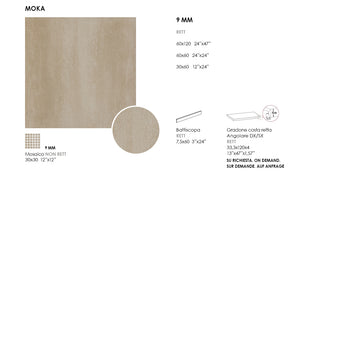 Gresie portelanata Materika Mocca, 60 cm x 120 cm