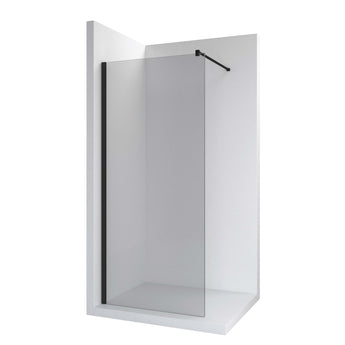 DF - Panou de dus fix, sticla cu grosimea de 6 mm, cu profil si bara de stabilizare pe peretele opus, 80 cm, profil Black