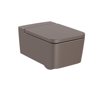 Vas WC Inspira compact suspendat, din portelan, Rimless®, cu evacuare orizontala, forma patrata