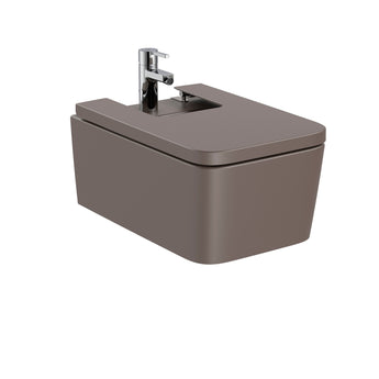 Bideu suspendat, din portelan, forma patrata