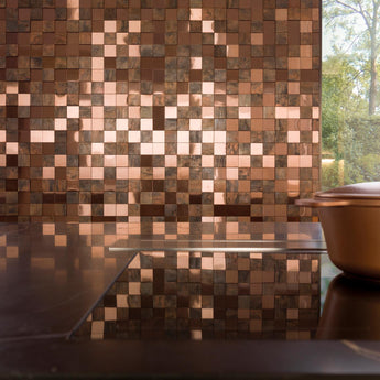 Mozaic METAL BRONZE 3D CUBES 30 cm x 30,5 cm