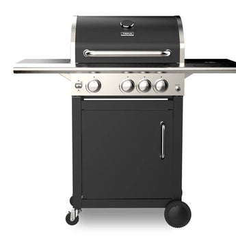 Cuptor pentru gradina (barbeque), pe gaz, cu 3 arzatoare principale, T-BBQ 3100 G BK-SS