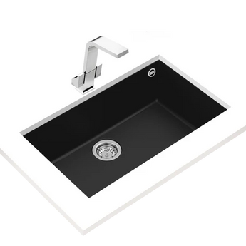 Chiuveta Tegranite+, 1 cuva, undermount, FORSQUARE 72.40 TG BK