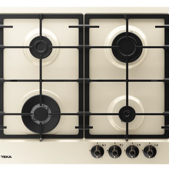 Plita pe gaz cu butoane frontale metalice si gratare din fonta, 60 cm GSC 64320 VN 0B