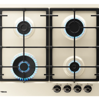 Plita pe gaz cu butoane frontale metalice si gratare din fonta, 60 cm GSC 64320 VN 0B