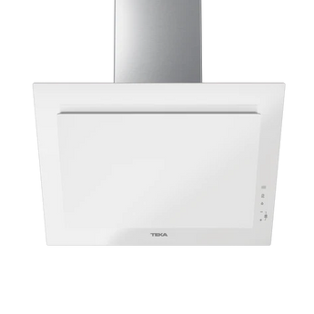 Hota semineu design vertical, paravan din sticla de culoare alba, 60 cm, DVT 68660 WH