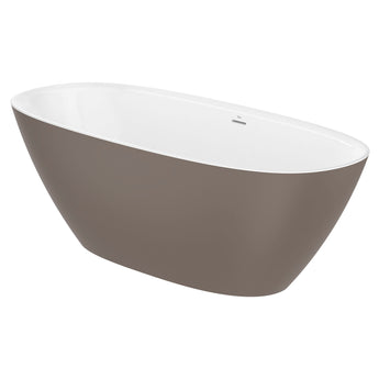 Cada de baie freestanding din STONEX®, include ventil click-clack si preaplin, 180 x 80 cm, Coffee