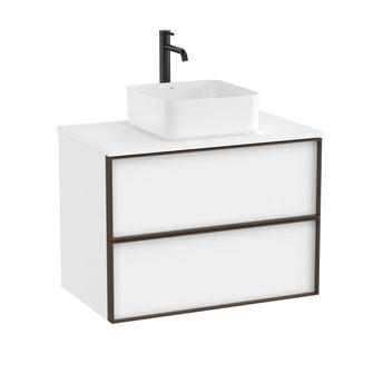 Unitate de baza cu doua sertare pentru lavoar pe blat sau in blat, 80 cm