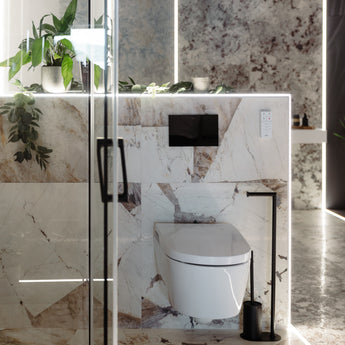 Vas WC Smart In-Wash® suspendat, cu functie de bideu, Rimless®, lipit de perete, evacuare dubla - Promo