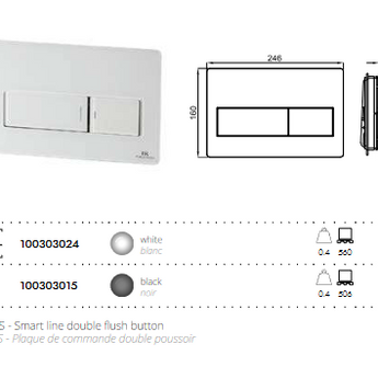 Clapeta dubla actionare SmartLine, Sticla