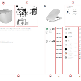 Vas WC Essence C pe podea, din portelan, Rimless®, white matt