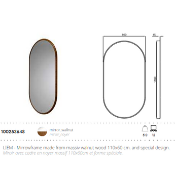 Oglinda Liem, 110x60 cm