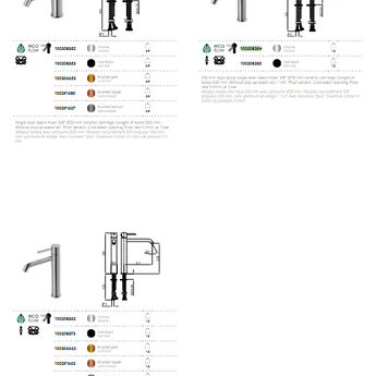 Baterie lavoar Round, inaltime L, Crom